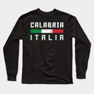 Calabria Italia / Italy Typography Design Long Sleeve T-Shirt
